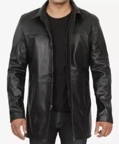 Bristol Mens Black Leather Front