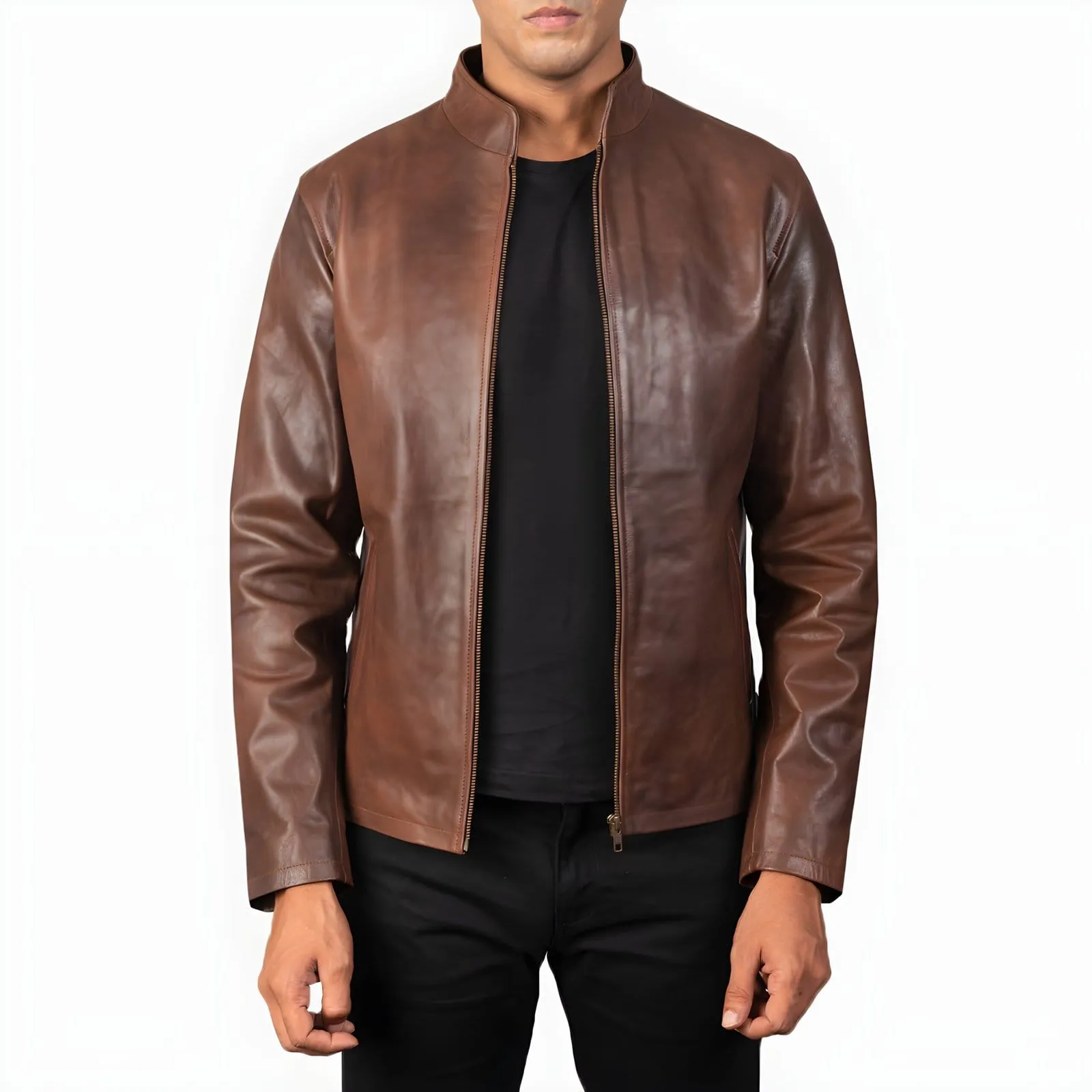 Trendy-Leather-Biker-Jacket-3-1-Scaled-1.Jpg Trendy Alex Brown Leather Biker Jacket - Image 1