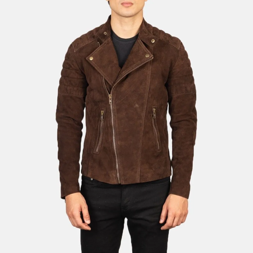 Trendy-Suede-Leather-Jacket-1.Jpg Faisor Mocha Suede Biker Jacket Front