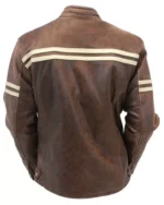 Shop The Double Stripe Leather Biker Jacket - Trendy Leather Jackets