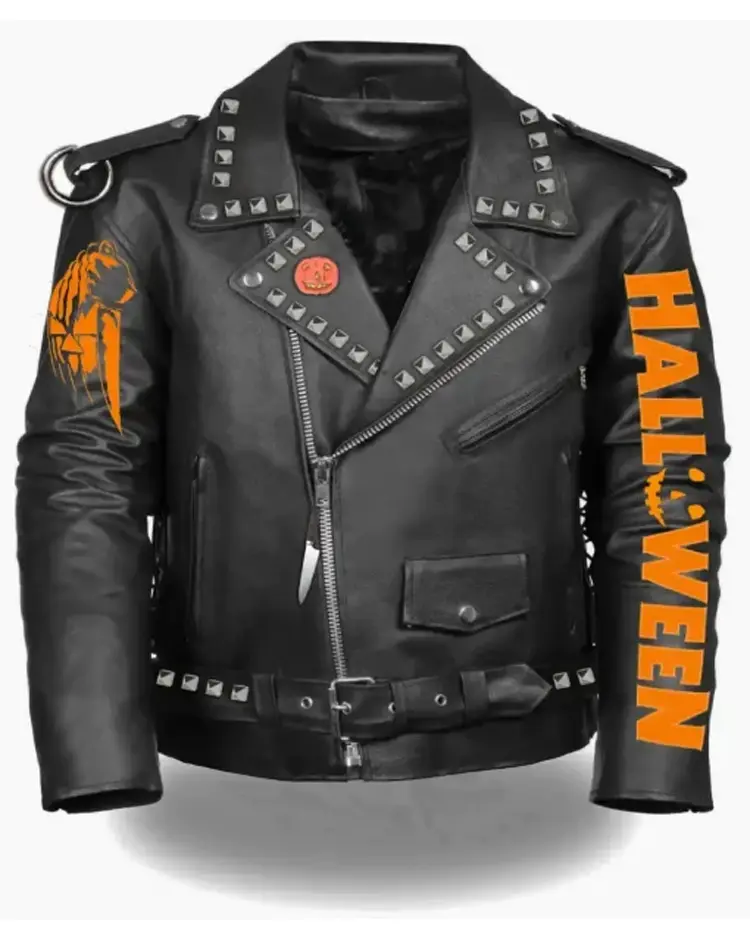 Halloween Black Leather Jacket Halloween Black Leather Jacket - Image 1