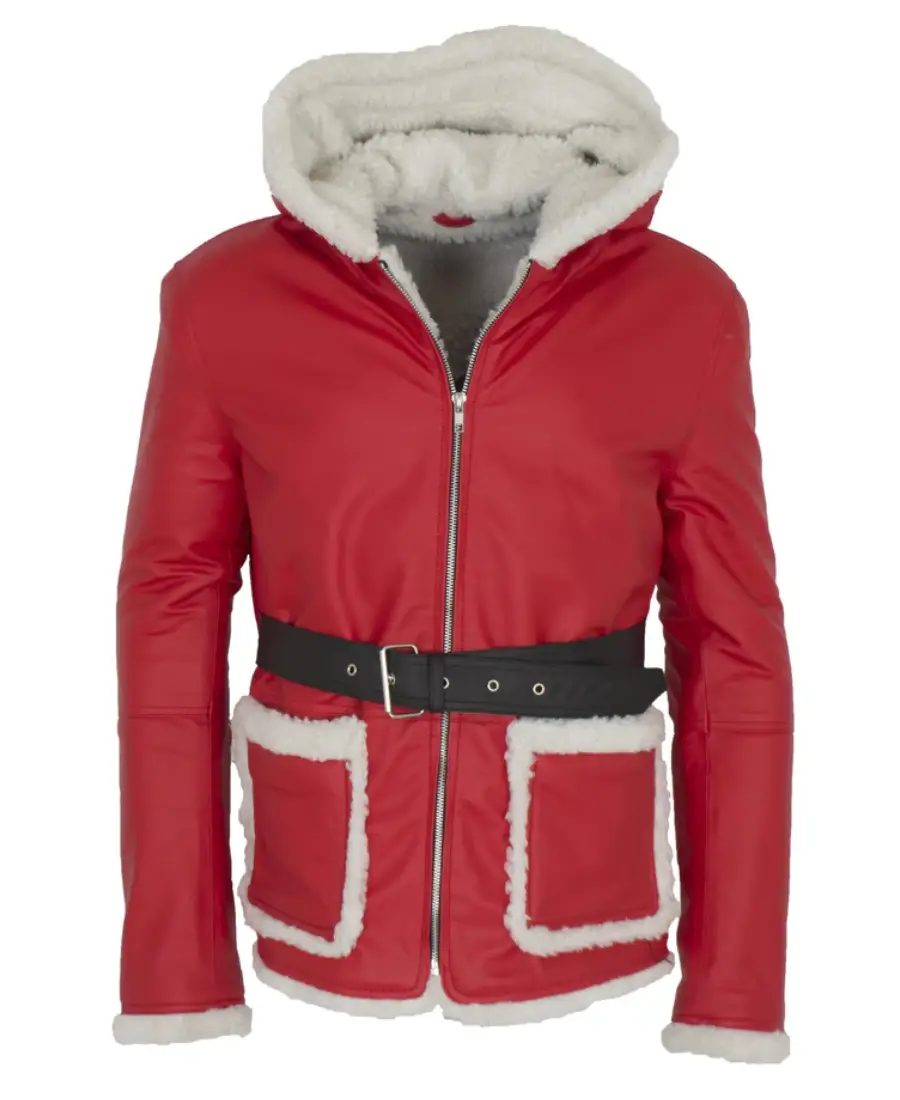 Unisex Santa Claus Red Leather Jacket Unisex Santa Claus Red Leather Jacket