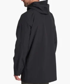 Waterproof Rain Long Coat Jacket Back Side View