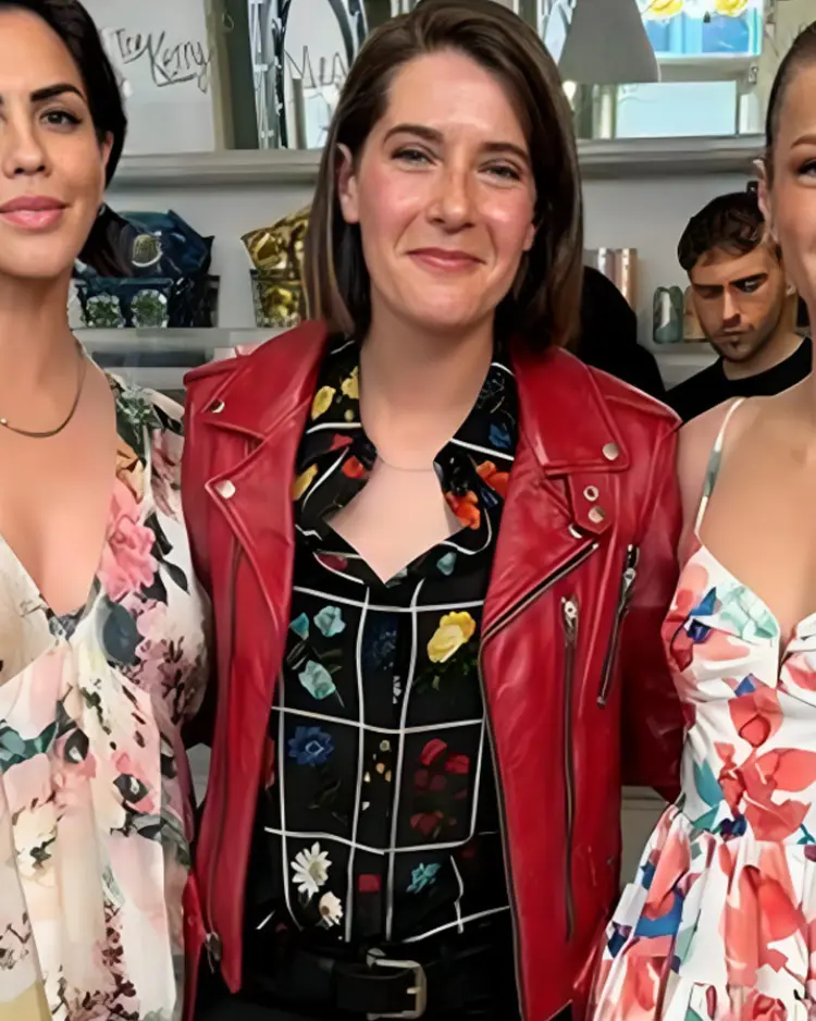 E! News Daryn Carp Red Leather Moto Jacket E! News Daryn Carp Red Leather Moto Jacket