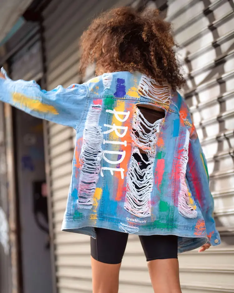 Hand Painted Pride Denim Jacket Hand Painted Pride Denim Jacket