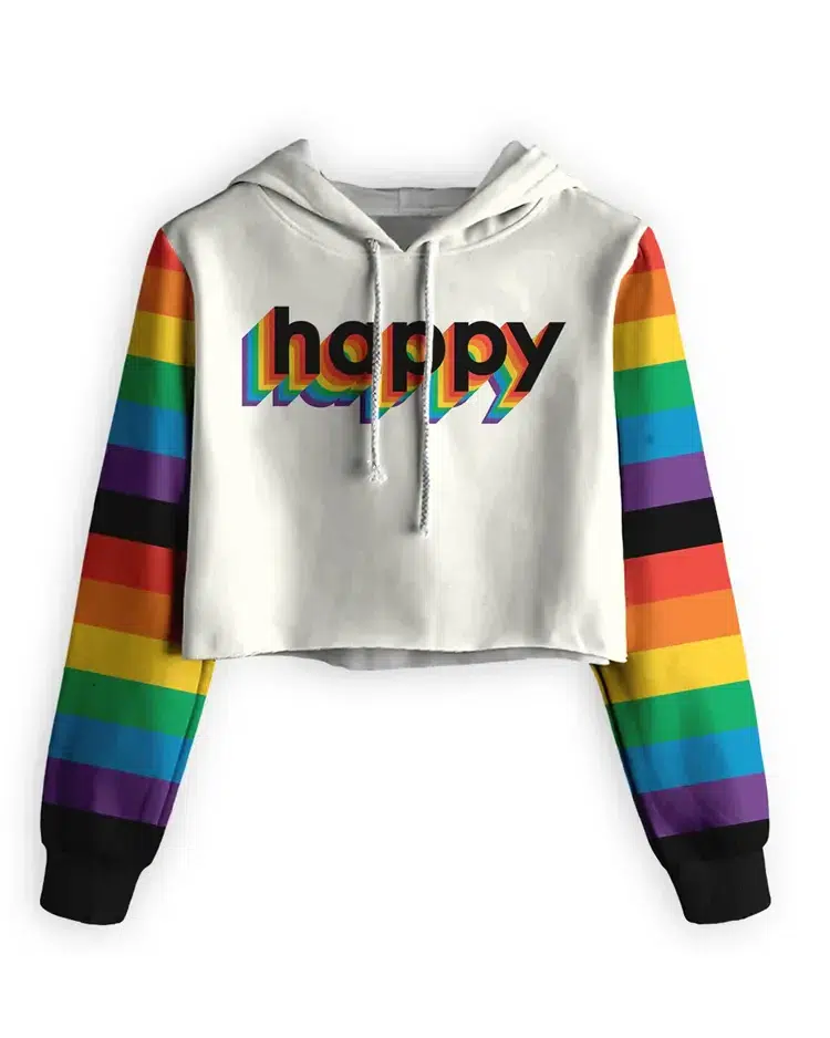 Happy Cropped Hoodie Happy Cropped Hoodie