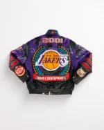 Los Angeles Lakers Back 2 Back 2001 Champions Jacket - back look - Trendy Leather Jackets