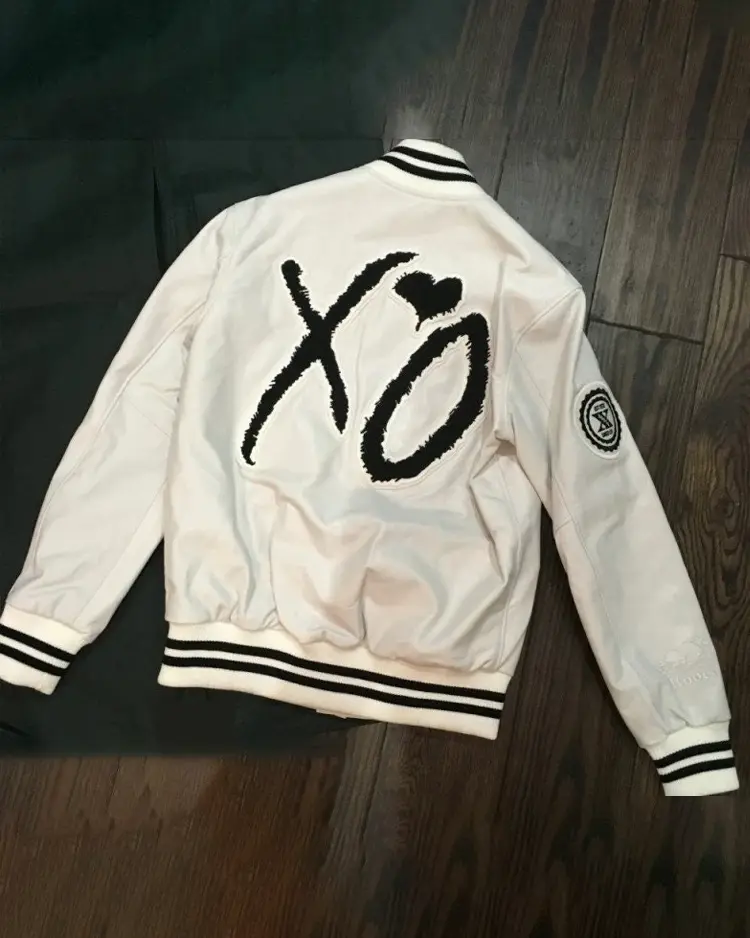The Weeknd Xo Handmade Cosplay White Varsity Jacket The Weeknd Xo Handmade Cosplay White Varsity Jacket