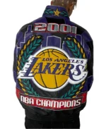 back look of Los Angeles Lakers Back 2 Back 2001 Champions Jacket - Trendy Leather Jackets