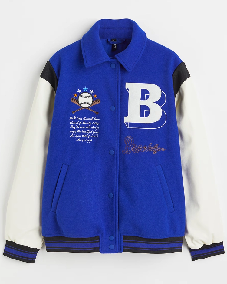 H&Amp;Amp;M Brooklyn Baseball Varsity Jacket H&Amp;Amp;M Brooklyn Baseball Varsity Jacket