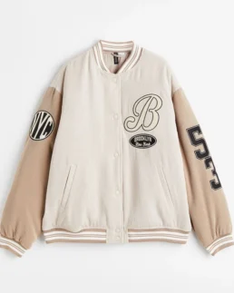 H&M Brooklyn Twill Baseball Jacket