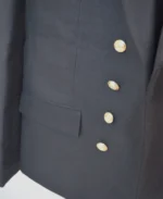 Barathea All Wool 8 Button Reefer Jacket Shoot Button View - Trendy Leather Jackets