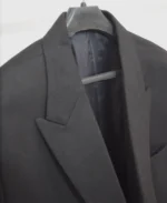 Barathea All Wool 8 Button Reefer Jacket Shoot Front Close Up - Trendy Leather Jackets