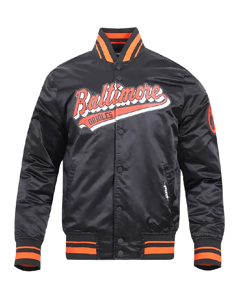 Mlb Baltimore Orioles Script Tail Satin Jacket Mlb Baltimore Orioles Script Tail Satin Jacket
