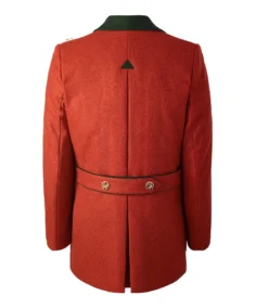 Shop Orange Red Loden Hunting Jacket For Men And Women On Sale