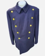 Vintage 1960's NYPD Officer Heavy Wool Reefer Jacket Coat front