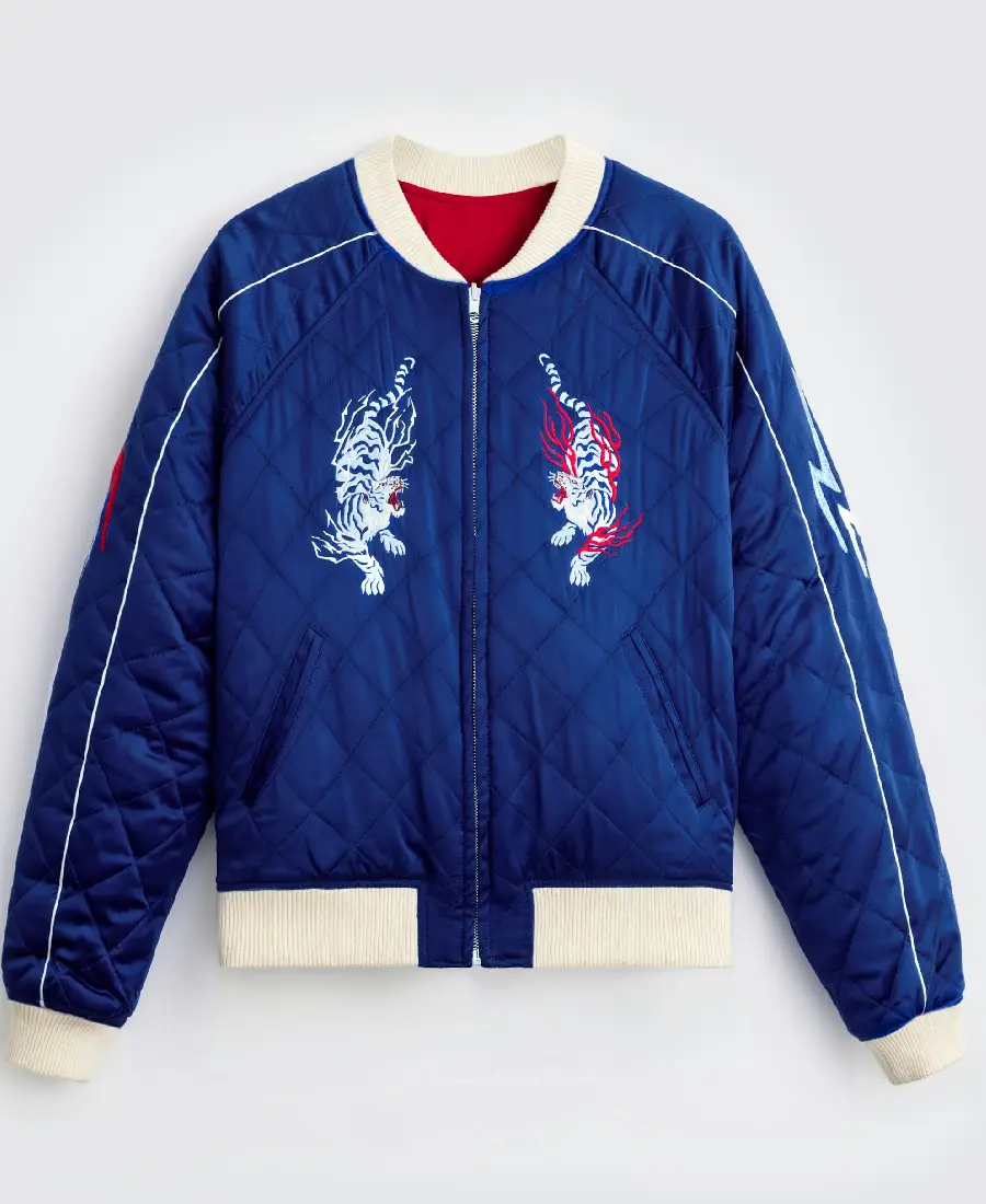 Azuki Twin Tigers Reversible Jacket - Trendy Leather Jacket Azuki Twin Tigers Reversible Jacket - Trendy Leather Jacket