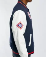 MLB Boston Red Sox Melton Varsity Jacket side view