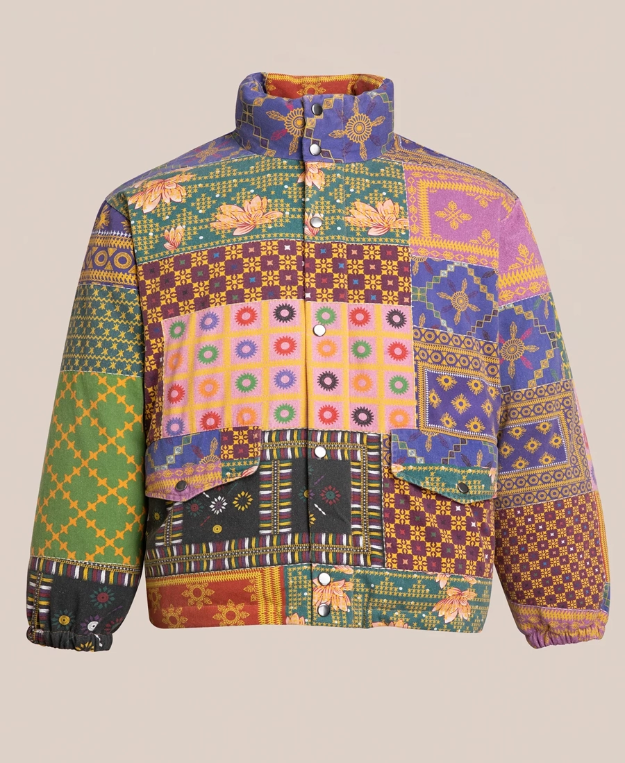 Ayubia Printed Tapestry Thanksgiving Puffer Jacket Ayubia Printed Tapestry Thanksgiving Puffer Jacket - Trendy Leather Jackets