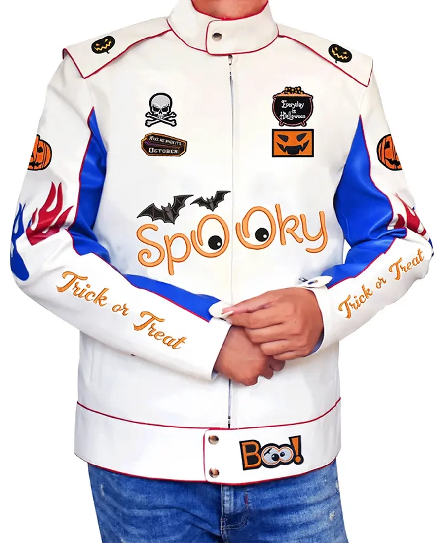 Halloween Spooky Trick Or Treat Leather Jacket Halloween Spooky Trick Or Treat Leather Jacket - Trendy Leather Jackets