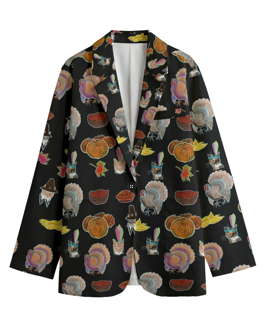 Thanksgiving Leisure Blazer Thanksgiving Leisure Blazer - Trendy Leather Jackets