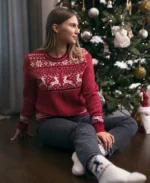 Women's Christmas Reindeer Sweater Red - Trendy Leather Jackets