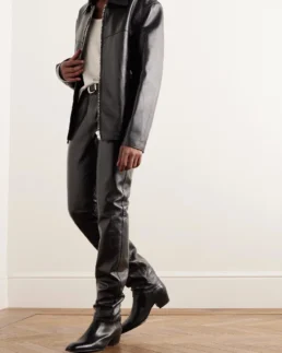 Celine Homme Black Leather Jacket Side - Trendy Leather Jackets