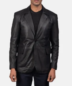 Daron Black Leather Blazer - Trendy Leather Jackets