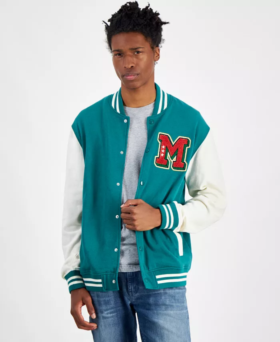 Hybrid Mickey Mouse Varsity Jacket Front View Hybrid Mickey Mouse Varsity Jacket Front View - Trendy Leather Jackets