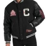 Men's Champion 1919 Mixed Media Varsity Jacket Black - Trendy Leather Jackets