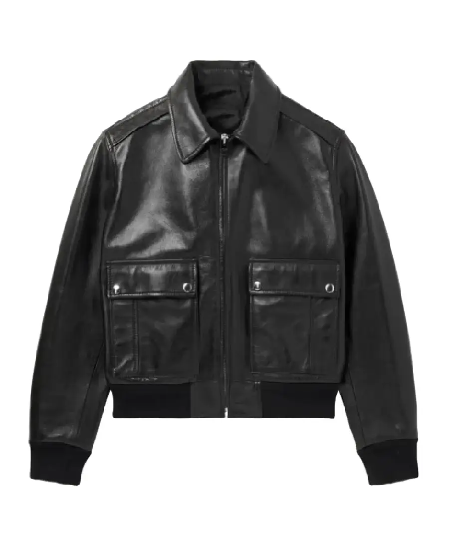 Men'S Blouson Black Leather Jacket - Trendy Leather Jackets