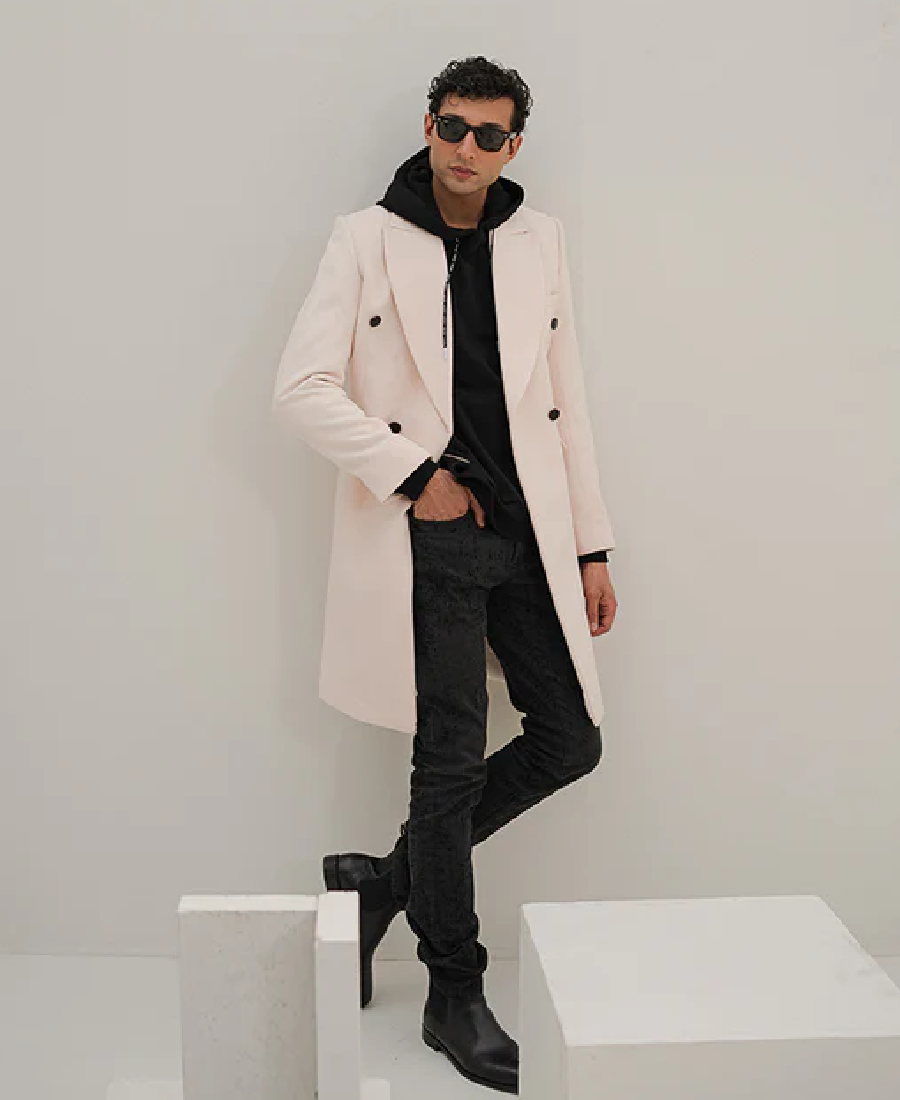 Men'S White Winter Long Coat Side Men'S White Winter Long Coat Side - Trendy Leather Jackets