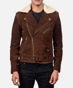 Shop Furton Mocha Suede Biker Jacket For Men And Women - Trendy Leather Jackets