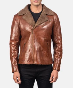 Shop Men's Alberto Shearling Leather Jacket For Men And Women Brown - Trendy Leather Jackets