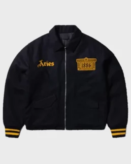 Shop The Arsenal x Aries 1886 Wool Bomber Jacket - Trendy Leather Jackets