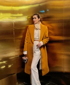 Women's Hypnotic Lotus Wool Coat - Trendy Leather Jackets