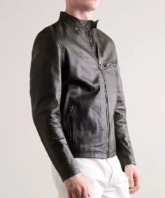 Belstaff Legacy Pearson Waxed Black Leather Jacket Side - Trendy Leather Jackets