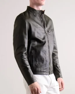 Belstaff Legacy Pearson Waxed Black Leather Jacket Side - Trendy Leather Jackets