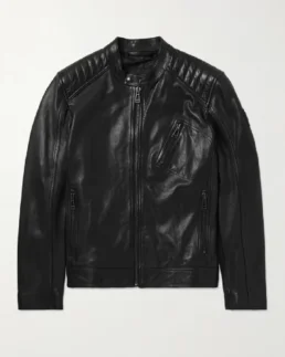 Belstaff V Racer Logo Appliquéd Leather Jacket - Trendy Leather Jackets