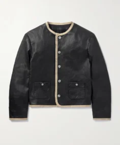 Celine Homme Crystal Embellished Leather Jacket - Trendy Leather Jackets