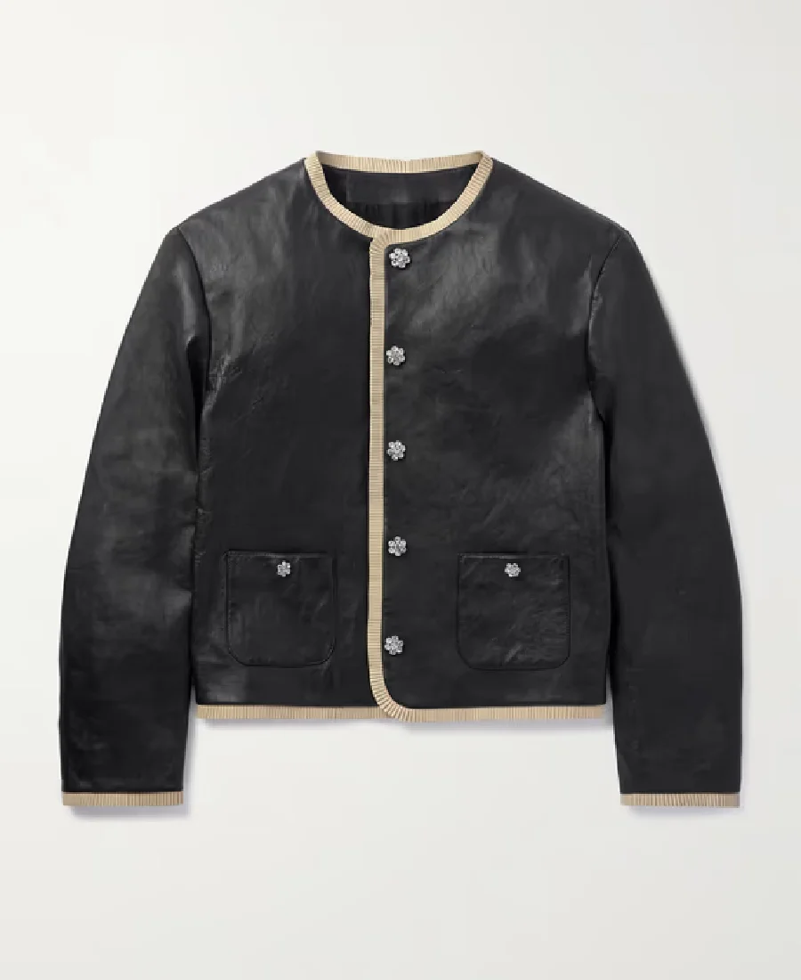 Celine Homme Crystal Embellished Leather Jacket Celine Homme Crystal Embellished Leather Jacket - Trendy Leather Jackets