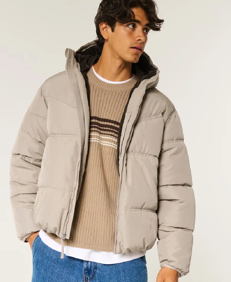 Men'S Faux Fur-Lined Puffer Jacket - Trendy Leather Jackets Men'S Faux Fur-Lined Puffer Jacket - Trendy Leather Jackets