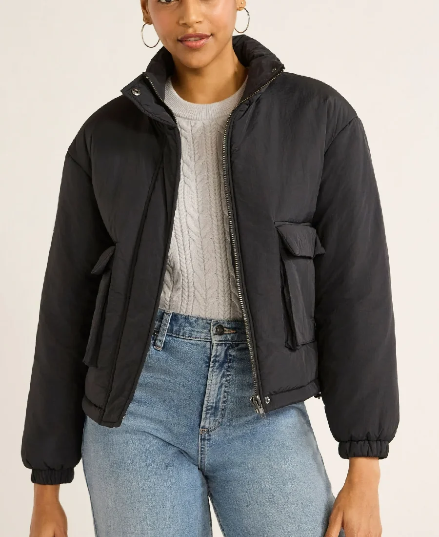 Scoop Women'S Cargo Puffer Jacket Scoop Women'S Cargo Puffer Jacket - Trendy Leather Jackets