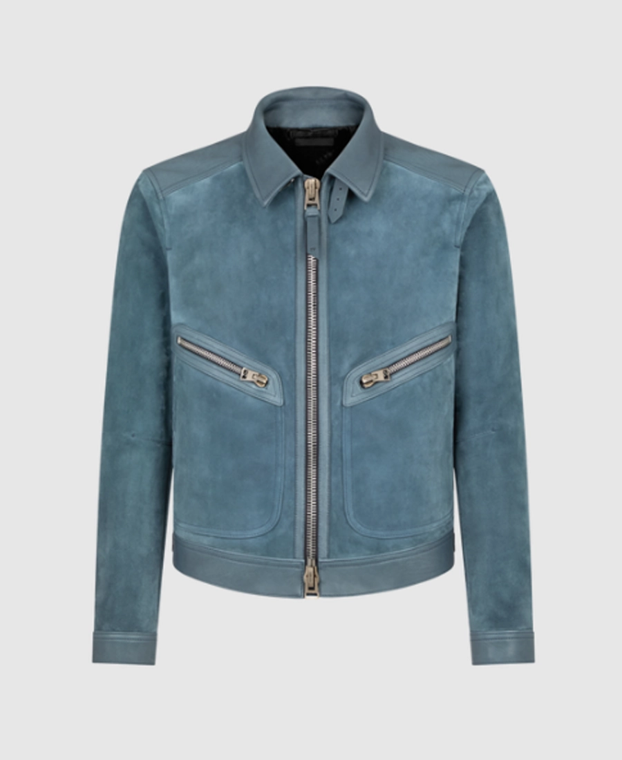 Buttery Contrast Blouson Suede Leather Jacket Buttery Contrast Blouson Suede Leather Jacket - Trendy Leather Jackets