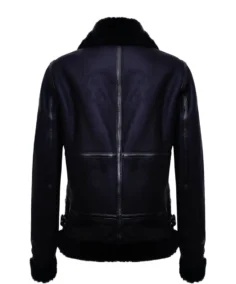 Campinas Black B3 Sheepskin Leather Jacket Back - Trendy Leather Jackets