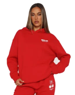 Feel The Love Oversized Red Hoodie - Trendy Leather Jackets