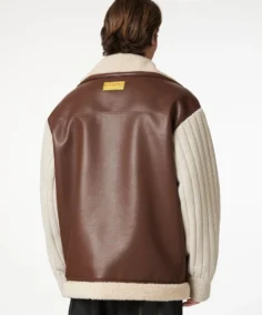 Iceberg Nappa Eco Shearling Leather Back - Trendy Leather Jackets