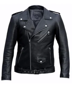 Men’s Stylish Black Leather Biker Jacket - Trendy Leather Jackets