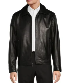 Roundtree & Yorke Big Tall Leather Hipster Jacket - Trendy Leather Jacket