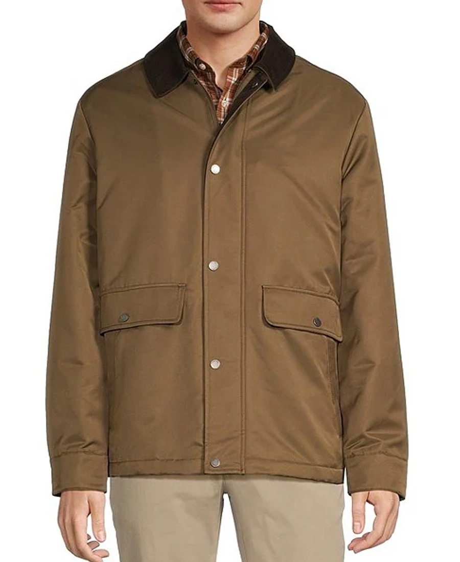 Roundtree &Amp;Amp; Yorke Brown Carcoat Jacket Front Roundtree &Amp;Amp; Yorke Brown Carcoat Jacket Front - Trendy Leather Jacket